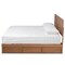 Baxton Studio Lisa Modern Ash Walnut Brown Finished Wood King Size 3-Drawer Storage Bed 180-9427-9622-Zoro - alternate 4